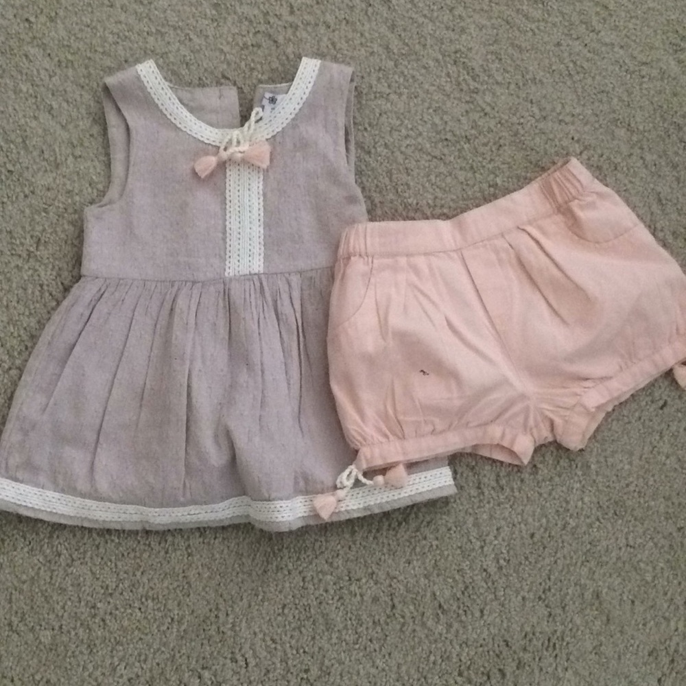 Kids Matching Set in Gray and Pink